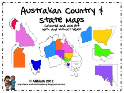 Australia Map Clipart - This is a perfectly computer drawn set of ...