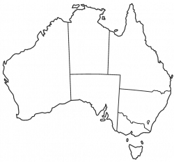 Aust St L Simple Australia Map | zty.me