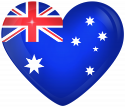 Australia Large Heart Flag | Gallery Yopriceville - High-Quality ...