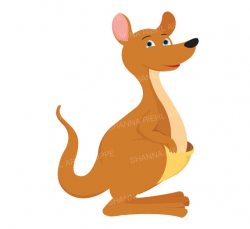 Kangaroo Baby Animal Clipart | Commercial Use Aussie Nursery Clipart ...