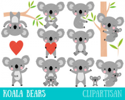 Koalas Clip Art, Koala Bear, Australia Printable