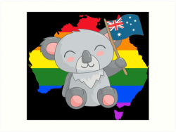 LGBT Rainbow Australia Koala Pride