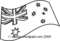 World Flags Clipart- australia_flag_BW - Classroom Clipart