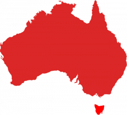 Australia Map Red Clip Art at Clker.com - vector clip art online ...