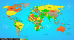 Download Map World Names | Major Tourist Attractions Maps