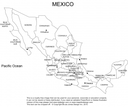 Mexico Map Royalty Free, clipart, jpg