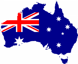 Clipart - Australia Flag Map