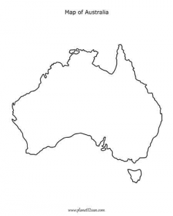 Free printable black & white worksheet. Map of Australia ...