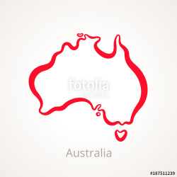 Australia - Outline Map