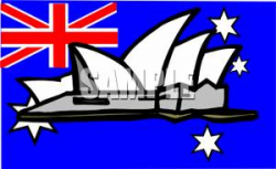 The Australian Flag and the Sydney Opera House - Royalty Free ...