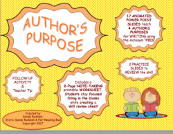 AUTHOR'S PURPOSE by Sandy Rudolph and Her Reading Bud | TpT