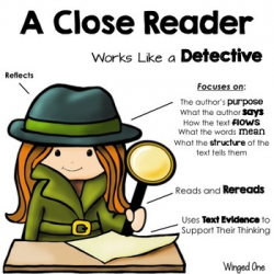 Close Reading Detective Poster by Winged One | Teachers Pay Teachers