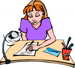 Woman Writing Clipart | Letters Format