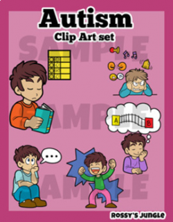 Autism Behaviors Clip Art Set
