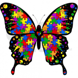 Butterfly made of puzzle pieces | Autism | Pinterest | Puzzle pieces ...