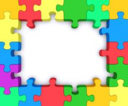 Free Puzzle Piece Clip Art | Colorful Puzzle Pieces Frame Royalty ...