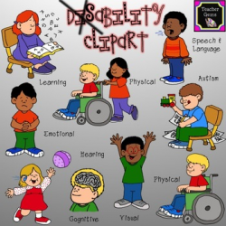 This disability clipart set includes 45 images! There are 9 distinct ...