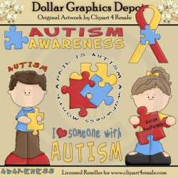 Autism Awareness - Clip Art - $1.00 : Dollar Graphics Depot, Quality ...
