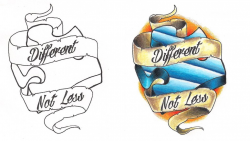 Freebies Different Not Less Tattoo Design by TattooSavage on DeviantArt