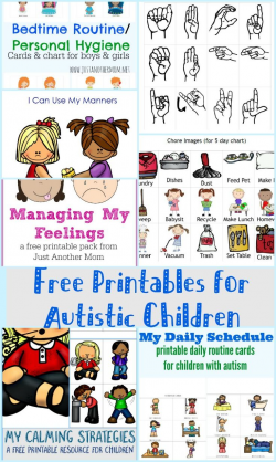 Free Printables for Autistic Children and Their Families or ...