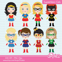 Super Girls, comic girl, super girl, superhero clipart & printable ...