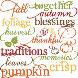 Fall Words Set SVG autumn svg file svg files for scrapbooking cute ...