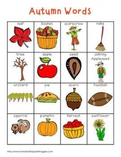 Fall and Autumn Words | Writing centers, Autumn and English