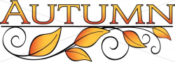 Autumn Leaves Word Art | Thanksgiving Clipart