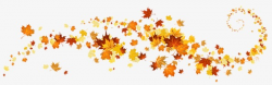 Golden Autumn Leaves Border, Frame, Fall, Leaves PNG Image and ...
