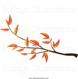 Clipart of an Autumn Tree Branch by creativeapril - #6425