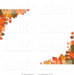 Clip Art of Colorful Autumn Leaves in Orange and Yellow Hues on the ...
