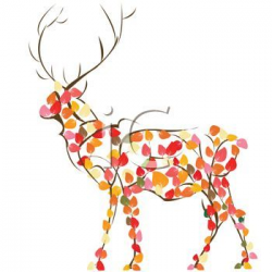 Deer Made of Fall Leaves | Leafs | Lapai | Art clipart, Art ...