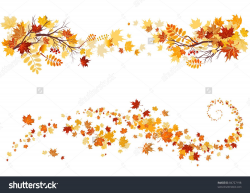 Autumn Leaves Border Stock Vector Illustration 84727198 ...