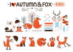 Fox clipart tree clipart autumn clip art autumn clip art