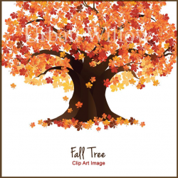 Tree Clip Art - Fall Trees, Autumn Tree Clipart, Maple Tree Graphic, Oak  Trees, Natural Trees, Flame Tree, Deciduous Tree, Fall Clipart