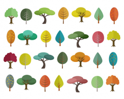 Tree Clipart Sale 60% off, Tree Clip Art, Digital Design, Autumn ...