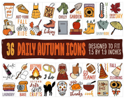 Autumn Clipart fall sticker clipart fall planner stickers