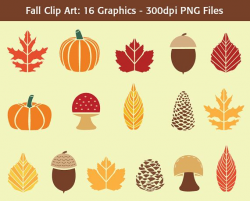 Fall Clip Art: Autumn Symbols by VizualStorm #fallclipart ...