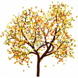 Tree With Falling Leaves Clipart