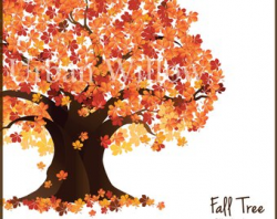 Fall tree clipart | Etsy