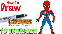 How to Draw Spiderman | Avengers Infinity War - YouTube
