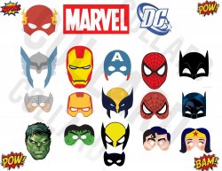 Digital Photo booth Clip Art Marvel avengers DC Partys and Birthday ...