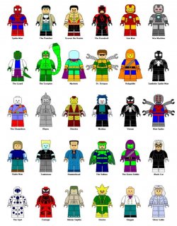 LEGO Spider Man Characters Clipart | school age | Pinterest | Lego ...