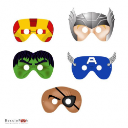 8 SUPERHERO MASKS printable .pdf files. Craft Project | Superhero ...