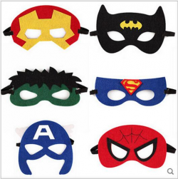 Superhero Masks Batman Spiderman Hulk Thor Captain America Superman ...