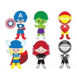 PDF PNG File - 11 Inch Superhero Inspired by Avengers Kids Captain ...