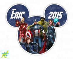 The Avengers Mickey Head Printable Disney Iron On Transfer or as ...