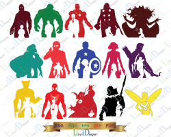 Avengers SVG Marvel Avengers clipart Avengers silhouette superhero ...