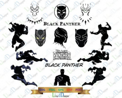 Marvel Black Panther SVG pack Black Panther Marvel svg Black Panther ...