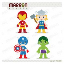 Superhero Avenger Kids Boy PDF PNG Clip Art Digital File | Kids ...